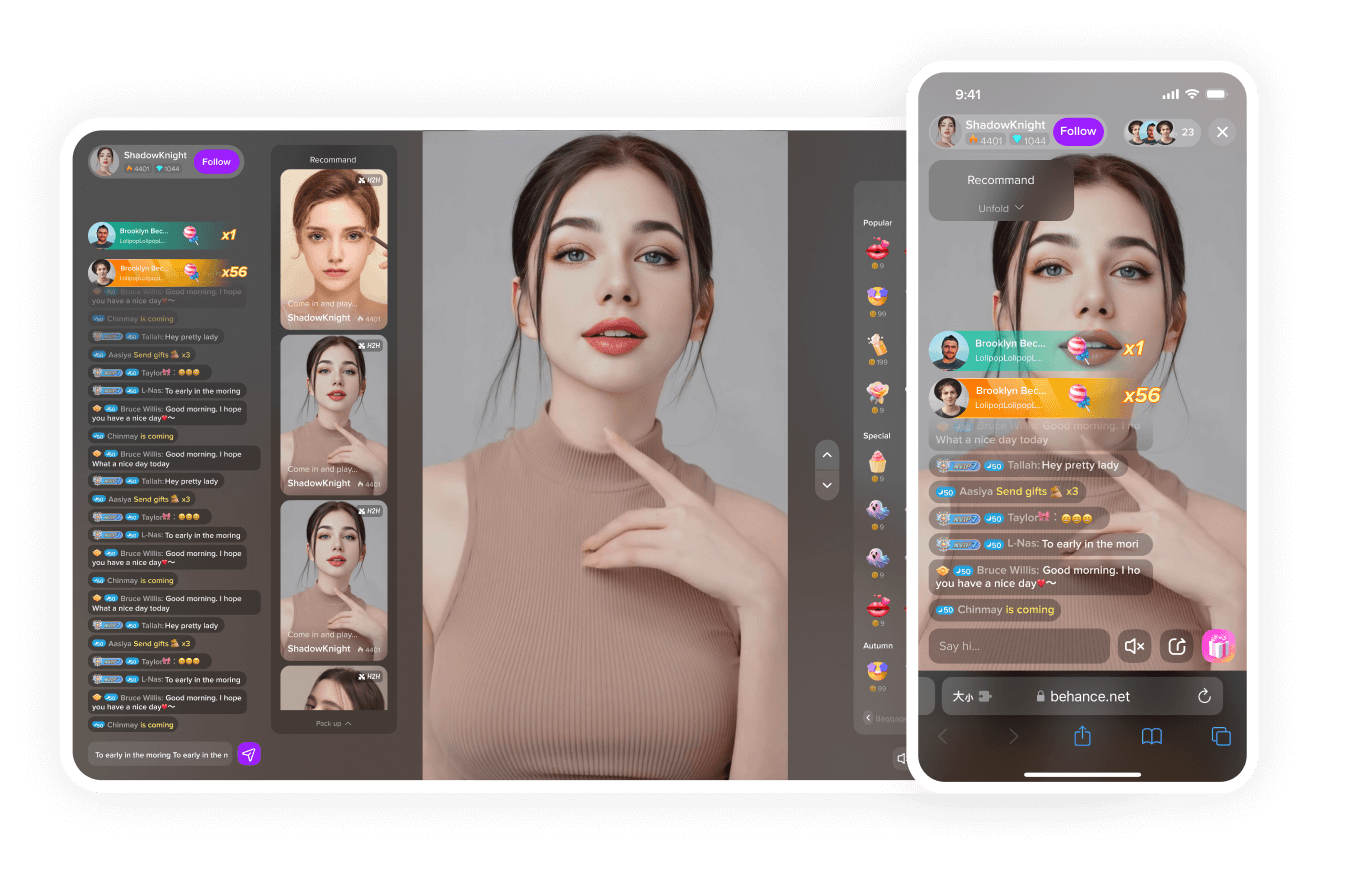 Live Video Chat with Global Audience on MaxyLive